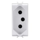 GEWISS - PRESA STANDARD SUDAFRICANO - 250V ac - 2P+T 16A - 1 MODULO - BIANCO SATINATO - CHORUSMART