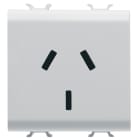 GEWISS - PRESA STANDARD ARGENTINO 250V ac - 2P+T 10A - 2 MODULI - BIANCO SATINATO - CHORUSMART