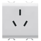 GEWISS - PRESA STDANDAD CINESE - 250 V ac - 2P+T 10 A - 2 MODULI - BIANCO SATINATO - CHORUSMART