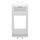 GEWISS - ADATTATORE PREDISPOSTO PER L'ALLOGGIAMENTO DI CONNETTORI DATI - TIPO AMP/KEYSTONE JACK - 1 MODULO - BIANCO SATINATO - CHORUSMART