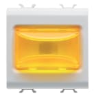 GEWISS - SPIA SPORGENTE - 12V ac/dc / 230V ac 50/60 Hz - AMBRA - 2 MODULI - BIANCO SATINATO - CHORUSMART