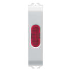 GEWISS - SPIA DI SEGNALAZIONE SINGOLA - ROSSO - 1/2 MODULO - BIANCO SATINATO - CHORUSMART