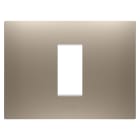 GEWISS - PLACCA EGO - IN TECNOPOLIMERO VERNICIATO - 1 POSTO - BRONZO CHIARO - CHORUSMART