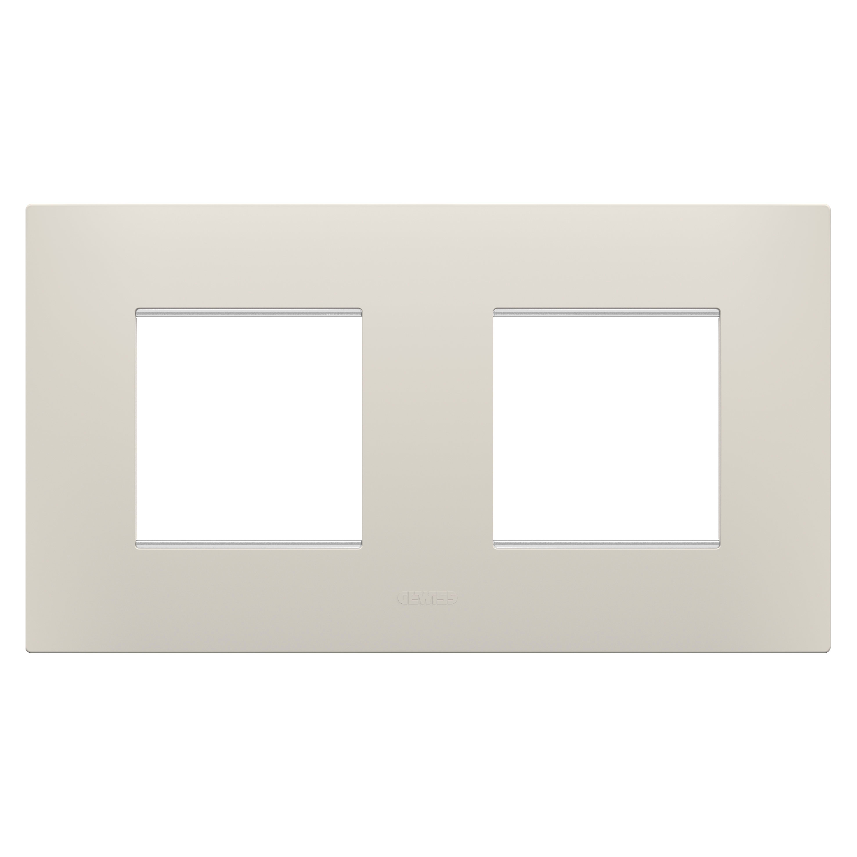 GEWISS - PLACCA EGO INTERNATIONAL - IN TECNOPOLIMERO - 2+2 POSTI ORIZZONTALE - NATURAL BEIGE - CHORUSMART
