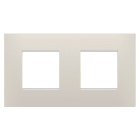 GEWISS - PLACCA EGO INTERNATIONAL - IN TECNOPOLIMERO - 2+2 POSTI ORIZZONTALE - NATURAL BEIGE - CHORUSMART