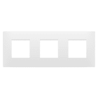 GEWISS - PLACCA EGO INTERNATIONAL - IN TECNOPOLIMERO - 2+2+2 POSTI ORIZZONTALE - BIANCO SATINATO - CHORUSMART