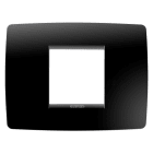 GEWISS - PLACCA ONE - IN TECNOPOLIMERO - 2 POSTI - NERO TONER - CHORUSMART