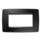 GEWISS - PLACCA ONE - IN TECNOPOLIMERO VERNICIATO - 4 POSTI - NERO SATINATO - CHORUSMART