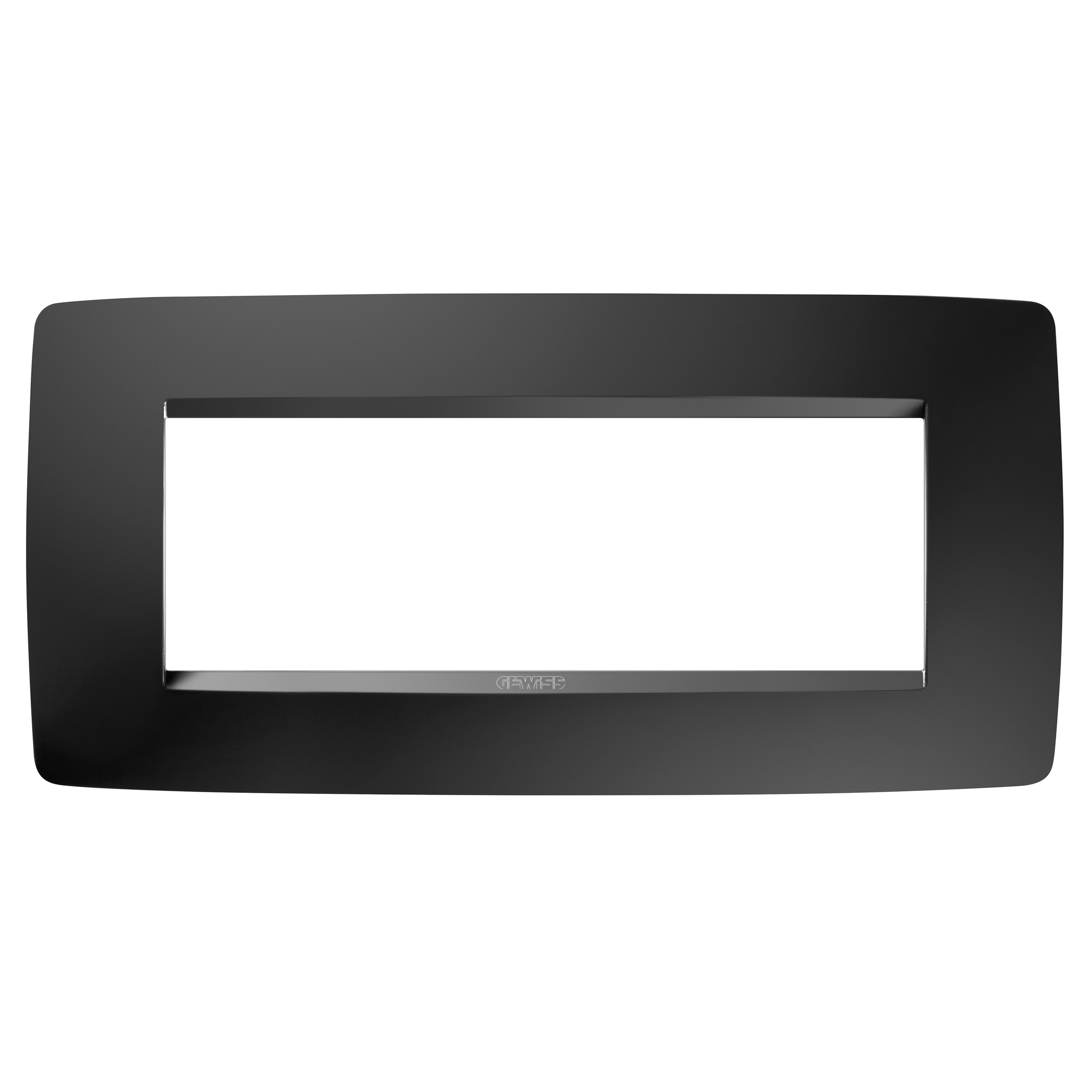 GEWISS - PLACCA ONE - IN TECNOPOLIMERO VERNICIATO - 6 POSTI - NERO SATINATO - CHORUSMART