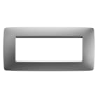 GEWISS - PLACCA ONE - IN TECNOPOLIMERO VERNICIATO - 6 POSTI - TITANIO - CHORUSMART