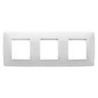 GEWISS - PLACCA ONE INTERNATIONAL - IN TECNOPOLIMERO VERNICIATO - 2+2+2 POSTI ORIZZONTALE - BIANCO SATINATO - CHORUSMART