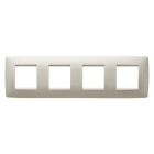 GEWISS - PLACCA ONE INTERNATIONAL - IN TECNOPOLIMERO - 2+2+2+2 POSTI ORIZZONTALE - AVORIO - CHORUSMART