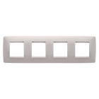GEWISS - PLACCA ONE INTERNATIONAL - IN TECNOPOLIMERO VERNICIATO - 2+2+2+2 POSTI ORIZZONTALE - NATURAL BEIGE - CHORUSMART