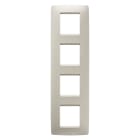 GEWISS - PLACCA ONE INTERNATIONAL - IN TECNOPOLIMERO - 2+2+2+2 POSTI VERTICALE - AVORIO - CHORUSMART