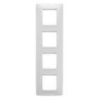 GEWISS - PLACCA ONE INTERNATIONAL - IN TECNOPOLIMERO VERNICIATO - 2+2+2+2 POSTI VERTICALE - BIANCO SATINATO - CHORUSMART