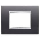 GEWISS - PLACCA LUX - IN TECNOPOLIMERO VERNICIATO - 3 POSTI - ARDESIA - CHORUSMART