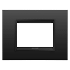 GEWISS - PLACCA LUX - IN METALLO - 3 POSTI - NERO SATINATO MONOCHROME - CHORUSMART