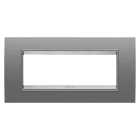 GEWISS - PLACCA LUX - IN METALLO - 6 POSTI - ALLUMINIO MONOCHROME - CHORUSMART