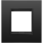 GEWISS - PLACCA LUX INTERNATIONAL - IN METALLO - 2 POSTI - NERO SATINATO MONOCHROME - CHORUSMART