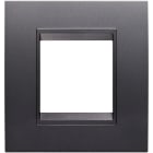 GEWISS - PLACCA LUX INTERNATIONAL - IN TECNOPOLIMERO VERNICIATO - 2 POSTI - ARDESIA ABSOLUTE - CORNICE ARDESIA OPACO - CHORUSMART