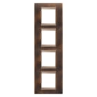 GEWISS - PLACCA LUX INTERNATIONAL - IN METALLO - 2+2+2+2 POSTI VERTICALE- OTTONE ANTICO - CORNICE BRONZO SCURO OPACO - CHORUSMART