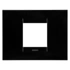 GEWISS - PLACCA GEO - IN TECNOPOLIMERO - 2 POSTI - NERO TONER - CHORUSMART