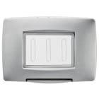 GEWISS - PLACCA STAGNA STANDARD ITALIANO - 3 POSTI IP55 - TITANIO - CHORUSMART