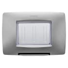 GEWISS - PLACCA STAGNA STANDARD ITALIANO - 3 POSTI IP55 - TITANIO - CHORUSMART