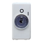 GEWISS - INTERRUTTORE BIPOLARE 250V ac - 10AX - CON CHIAVE - SIMBOLO 0/I - 1 MODULO - SYSTEM WHITE