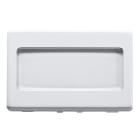 GEWISS - PULSANTE CON TARGA PORTANOME ILLUMINABILE 250V ac - NA 10A - 3 MODULI - SYSTEM WHITE