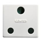 GEWISS - PRESA STANDARD INGLESE 250V ac - 2P+T 16A -2 MODULI - SYSTEM WHITE