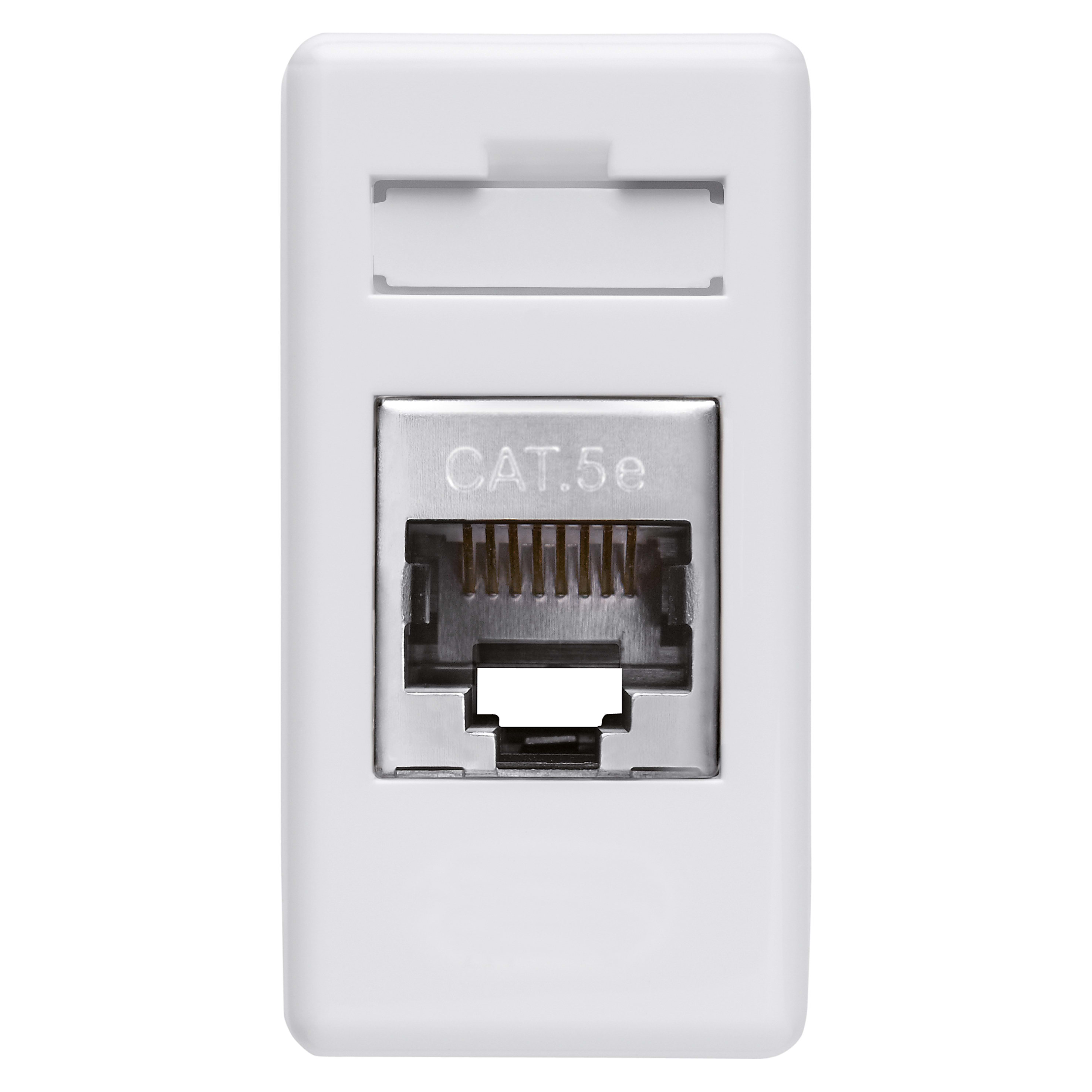 GEWISS - PRESA RJ45 - 4 COPPIE - CATEGORIA 5E - FTP - TOOLLESS - 1 MODULO - SYSTEM WHITE