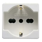 GEWISS - PRESA STANDARD ITALIANO/TEDESCO 250V ac - 2P+T 16A BIVALENTE - P40 - 2 MODULI- SYSTEM WHITE