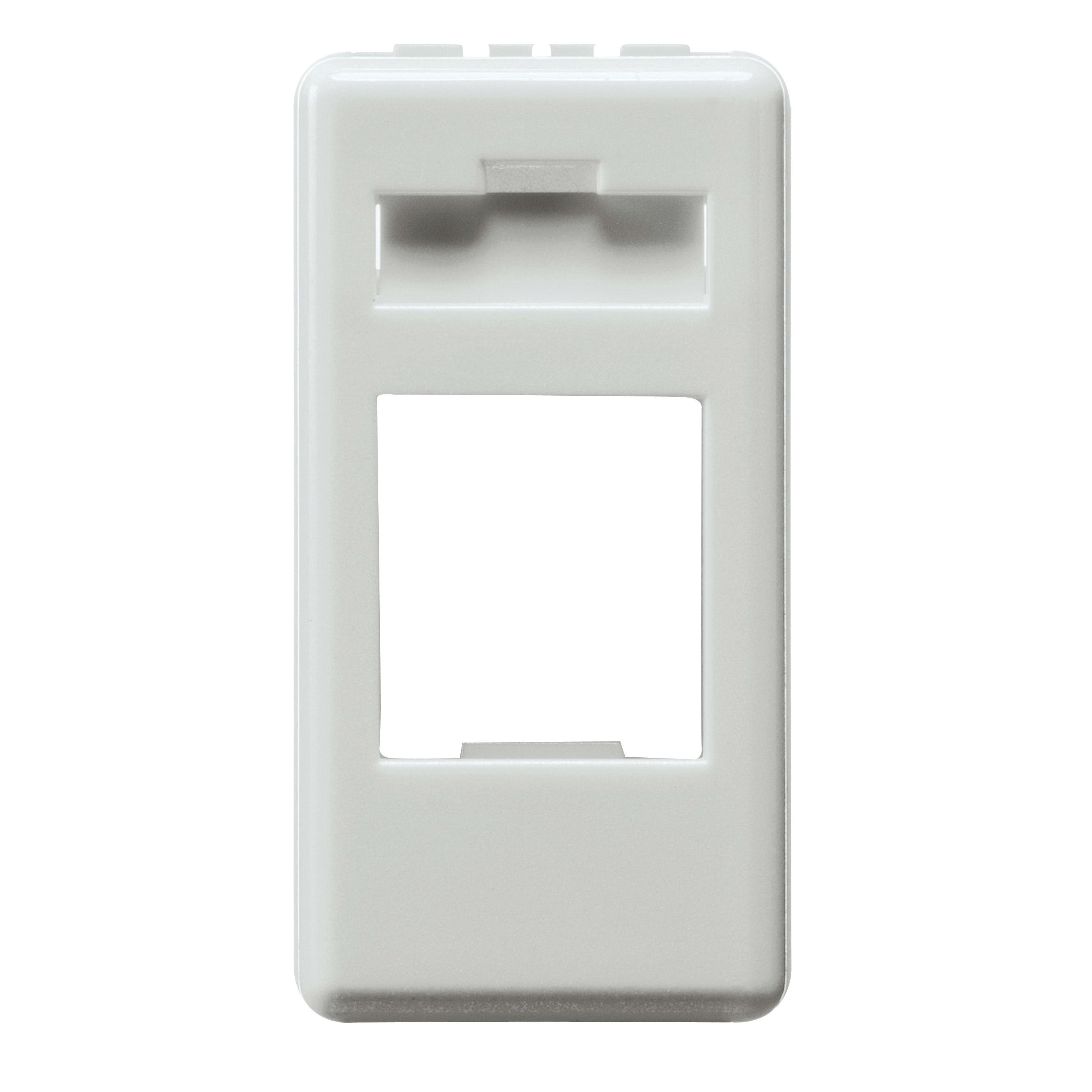 GEWISS - CONTENITORE VUOTO PREDISPOSTO PER ALLOGGIAMENTO CONNETTORI - AMP / KEYSTONE JACK - 1 MODULO-SYSTEM WHITE