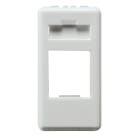 GEWISS - CONTENITORE VUOTO PREDISPOSTO PER ALLOGGIAMENTO CONNETTORI - AMP / KEYSTONE JACK - 1 MODULO-SYSTEM WHITE