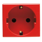 GEWISS - PRESA STANDARD TEDESCO 250V ac - PER LINEE DEDICATE - 2P+T 16A - 2 MODULI - ROSSO - SYSTEM