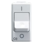 GEWISS - INTERRUTTORE AUTOMATICO MAGNETOTERMICO 230V ac - 1P 6A 3kA CURVA C - 1 MODULO - SYSTEM WHITE