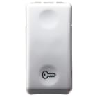 GEWISS - PULSANTE UNIPOLARE 250V ac - NA 10A - SIMBOLO CHIAVE - 1 MODULO - SYSTEM WHITE