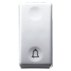 GEWISS - PULSANTE UNIPOLARE 250V ac - NA 10A - SIMBOLO CAMPANELLO - 1 MODULO - SYSTEM WHITE