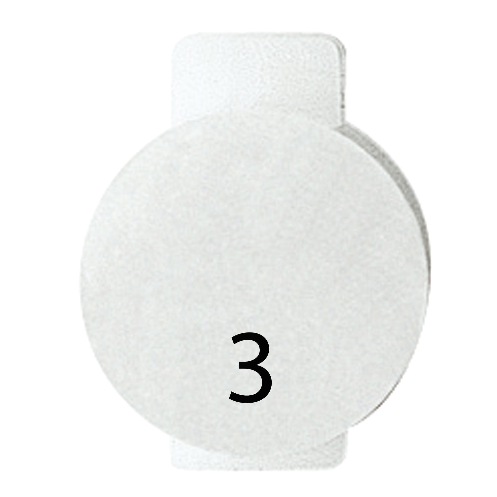 GEWISS - LENTE CON SIMBOLO ILLUMINABILE PER APPARECCHI DI COMANDO - TRE - SIMBOLO 3 - SYSTEM