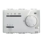 GEWISS - TERMOSTATO ELETTRONICO ESTATE/INVERNO PER FAN COIL - REGOLAZIONE A MANOPOLA - TRE VELOCITA' - 230V 50/60Hz - 3 MODULI- SYSTEM WHITE
