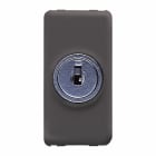 GEWISS - DEVIATORE UNIPOLARE 250V ac - 10AX - CON CHIAVE - 1 MODULO - SYSTEM BLACK