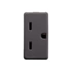 GEWISS - PRESA STANDARD USA 250/125V ac - 2P+T 15A 250V - SPINOTTI PIATTI ALLINEATI VERTICALI - 1 MODULO - SYSTEM BLACK