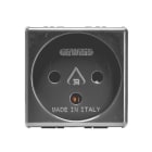 GEWISS - PRESA STANDARD ISRAELIANO 250V ac - 2P+T 16A - 2 MODULI- SYSTEM BLACK