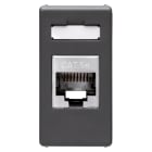 GEWISS - PRESA RJ45 - 4 COPPIE - CATEGORIA 5E - FTP - TOOLLESS - 1 MODULO - SYSTEM BLACK