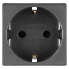 GEWISS - PRESA STANDARD TEDESCO 250V ac - 2P+T 16A - 2MODULI - SYSTEM BLACK