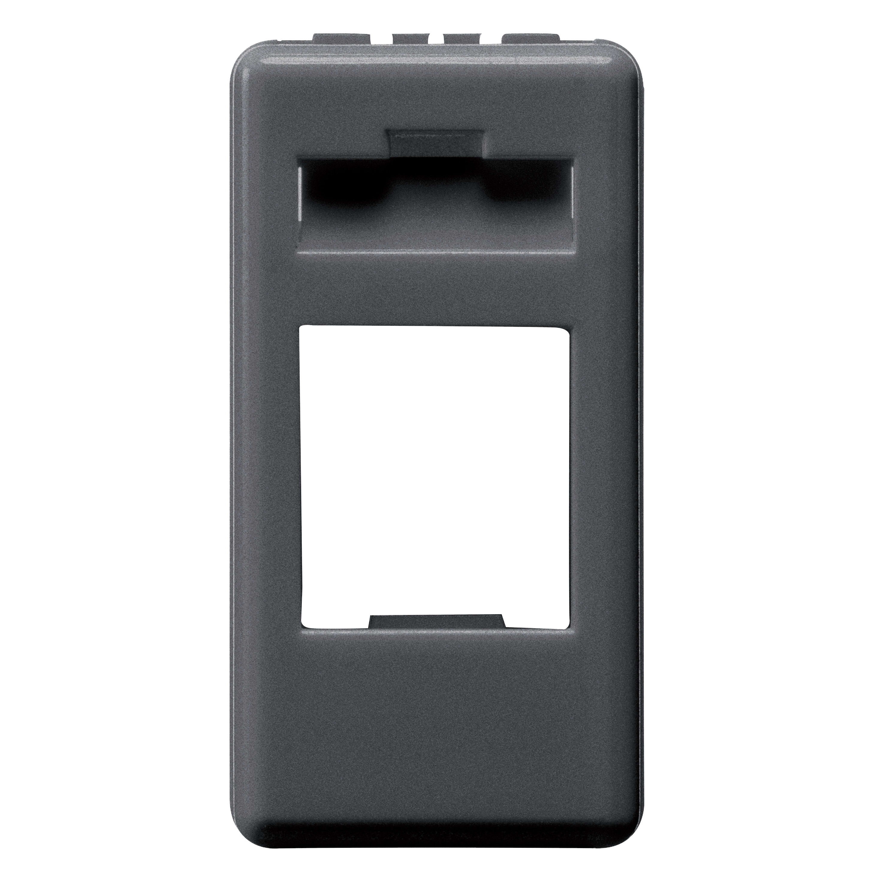 GEWISS - CONTENITORE VUOTO PREDISPOSTO PER ALLOGGIAMENTO CONNETTORI - AMP / KEYSTONE JACK - 1 MODULO-SYSTEM BLACK