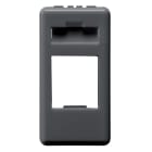 GEWISS - CONTENITORE VUOTO PREDISPOSTO PER ALLOGGIAMENTO CONNETTORI - AMP / KEYSTONE JACK - 1 MODULO-SYSTEM BLACK