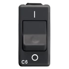 GEWISS - INTERRUTTORE AUTOMATICO MAGNETOTERMICO 230V ac - 1P 6A 3kA CURVA C - 1 MODULO - SYSTEM BLACK
