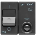 GEWISS - INTERRUTTORE AUTOMATICO MAGNETOTERMICO DIFFERENZIALE - 230V ac - CLASSE A - 1P+N 16A 3kA 30mA CURVA C - 2 MODULI - SYSTEM BLACK